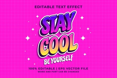 Düzenlenebilir metin efekti - Cool Çizgi film şablonu biçimi premium vektörü