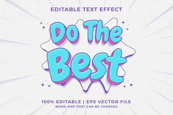 Editable Text Effect Best Cartoon Template Style 프리미엄 — 스톡 벡터