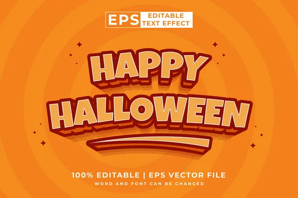 Editable Text Effect Happy Halloween Cartoon Template Style Premium Vector — Vettoriale Stock