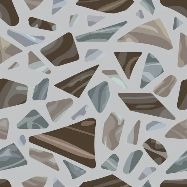 Terrazzo bezszwowy wzór. Kolorowe klasyczne tekstury podłogi. — Wektor stockowy
