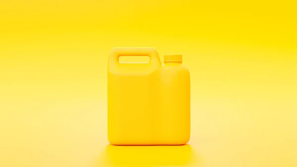 Yellow Gallon Oil Mock Minimal Idea Concept Render — Stok fotoğraf