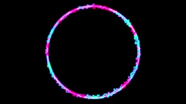 Ses Dalgası Neon Renkli Kusursuz Hareket Ses Dalgası Formu Neon — Stok video