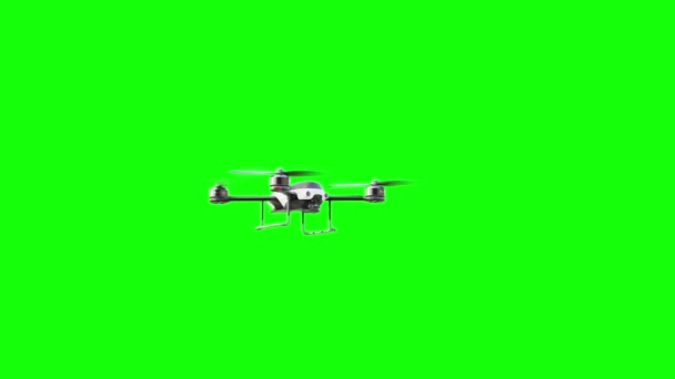 Drohnen Mit Weißer Farbe Fliegen Auf Die Kamera Und Bewegen — Stockvideo