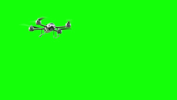 Drone Color Blanco Volando Lado Del Espacio Para Diseño Texto — Vídeo de stock