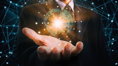 Finansal yatırım konsepti için uygun borsa veya önx ticaret grafiği ve şamdan grafiği. Ekonomik trendler iş fikri ve tüm sanat tasarımı için arka plan. Soyut finans arkaplanı.