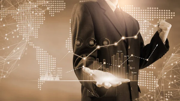 Finansal yatırım konsepti için uygun borsa veya önx ticaret grafiği ve şamdan grafiği. Ekonomik trendler iş fikri ve tüm sanat tasarımı için arka plan. Soyut finans arkaplanı.