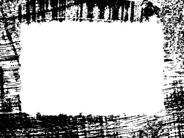 Гранж Кадр Граница Черно Белый Гранж Смутная Текстура Пыль Грубый — стоковый вектор