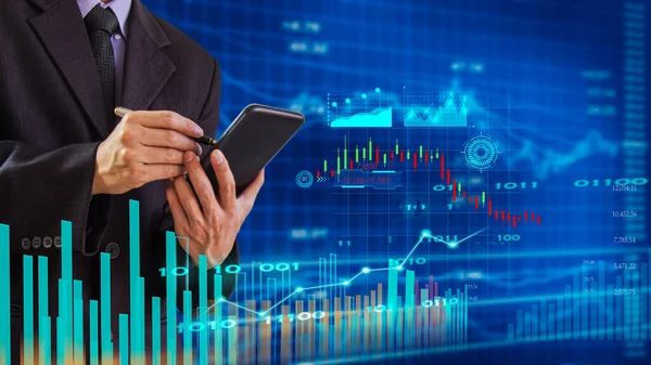 Grafico Borsa Trading Forex Grafico Candeliere Adatto Concetto Investimento Finanziario — Foto Stock