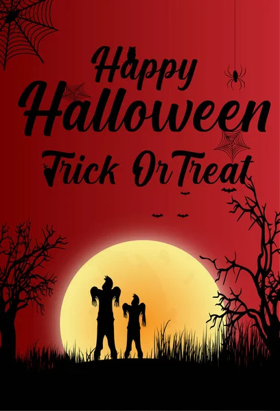 Halloween Modèles Message Médias Sociaux Happy Halloween Square Affiche — Image vectorielle