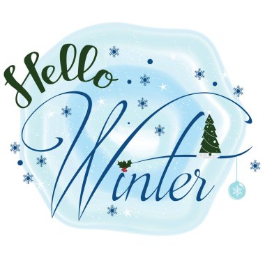 Kar Taneli Kış ve Yeni Yıl Tasarımı