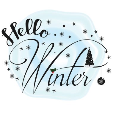 Kar Taneli Kış ve Yeni Yıl Tasarımı