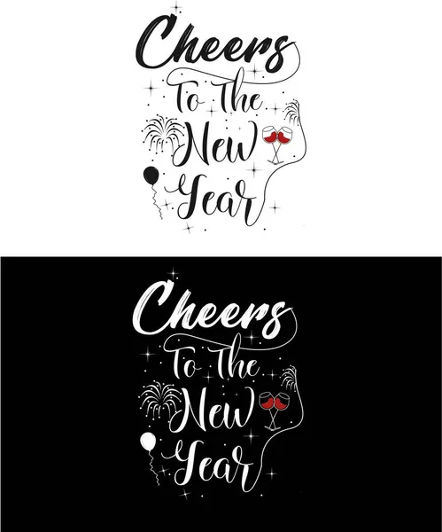 Christmas New Year Typography Shirt Design Can Used Shirts Mugs — Stock Vector