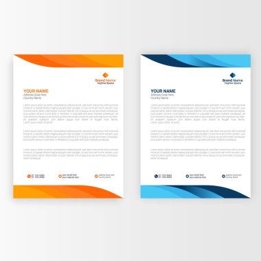 iş antetli antetli şablonlar demet tasarımı.