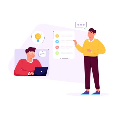 Çalışma saatlerinin premium düz çizimi