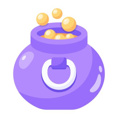 Altın kazanın birinci sınıf düz vektör tasarımı