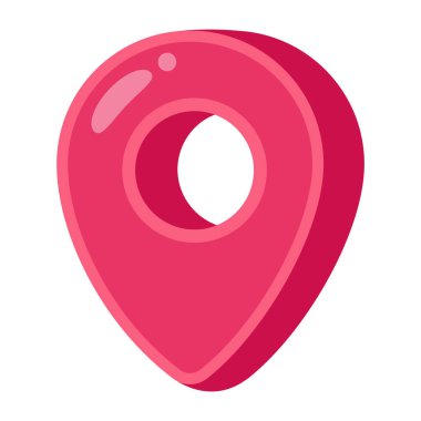 Konum iğnesinin düz simge tasarımı