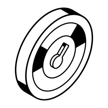 Hız göstergesinin düzenlenebilir izometrik simgesi