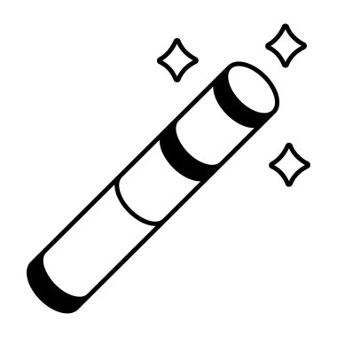 Sihirli bir araç izometrik çizgi simgesi