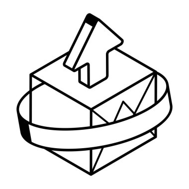 Gönderme paketinin premium outline simgesini indir