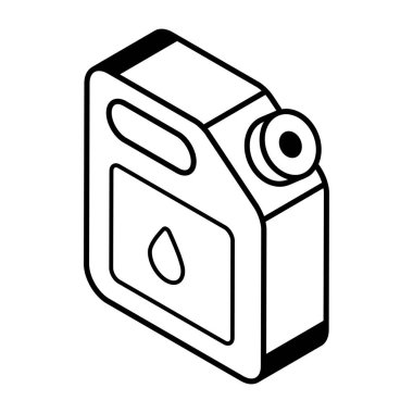 Yağ tenekesinin ölçeklenebilir doğrusal simgesi