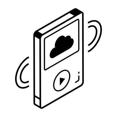 Bulut hesaplama teknolojisi ikon vektör çizimi tasarımı