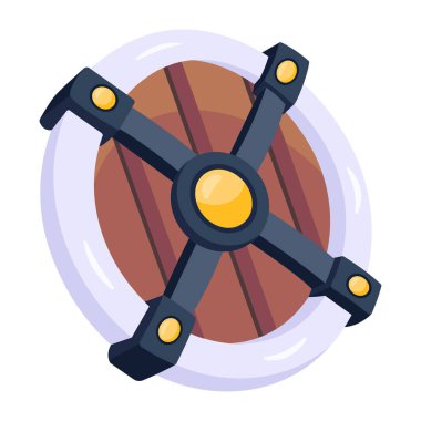 Tekerlek simgesi. Düz renk tasarımı. vektör illüstrasyonu.