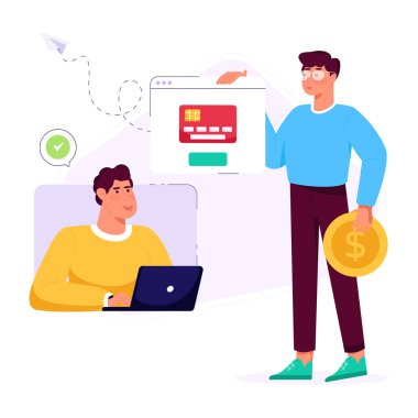 Sosyal medyanın büyüleyici bir düz çizimi