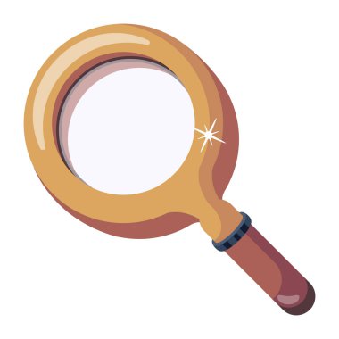 Büyüteç simgesi. Arama vektörü sembolü çizimi. izole edilmiş dış hat biçimi ögesi.