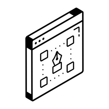 Basit grafik simgesi vektör illüstrasyonu