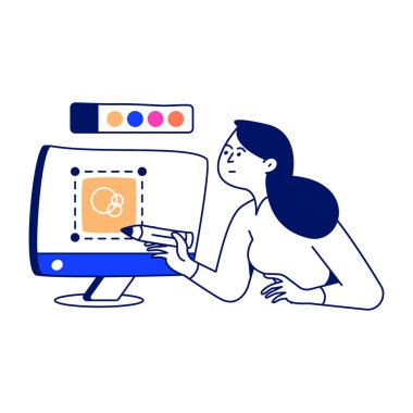 Düz modern vektör tasarımı