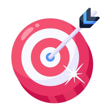 Okçuluk tahtası düz simge tasarımı