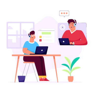 Zaman yönetimi düz illüstrasyon prim kullanımı için hazır