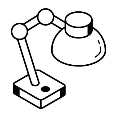 Biyometrik tasarımda çalışma lambası vektörü