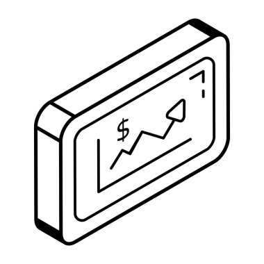 Para birimi büyüme çizgisi tasarımının bir simgesi
