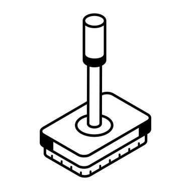 Süpürge simgesi, vektör illüstrasyonu basit tasarım