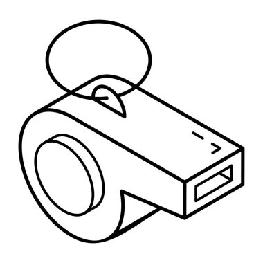 Doğrusal, düzenlenebilir vektörde bir ıslık simgesi