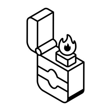 Bir çakmağın vektör illüstrasyonu 