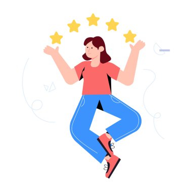 İş büyümesi düz illüstrasyon prim kullanımı için yukarı