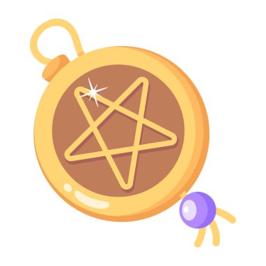 Altın sikke düz modern ikon