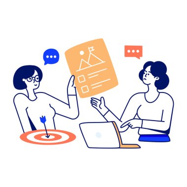 Düz düzenlenebilir bir illüstrasyon fikri