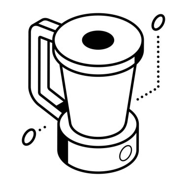 Mutfak aleti, meyve sıkacağının izometrik simge tasarımı