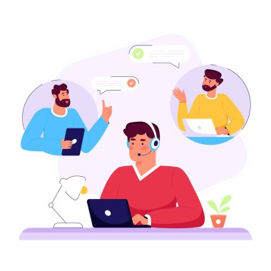 Zaman yönetimi düz illüstrasyon prim kullanımı için hazır