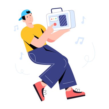 Ticaret konsepti, çevrimiçi düz vektör