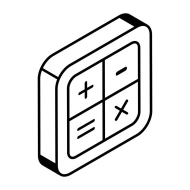 hesap makinesi simgesi vektör illüstrasyonu