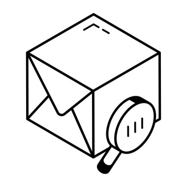 Denetim paketinin izometrik dış hat simgesi