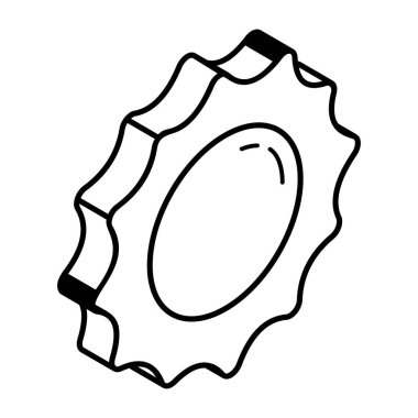 Bir dişlinin vektör illüstrasyonu 