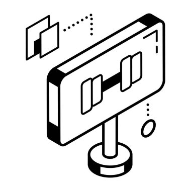 İşaret panosu dambıl vektör çizimi
