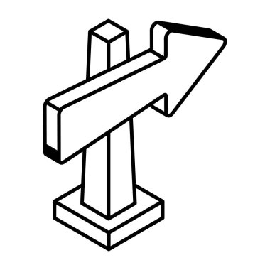 yön işareti, vektör illüstrasyonu basit tasarım