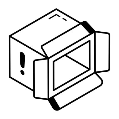 boş kutunun vektör illüstrasyonu 