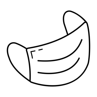 yüz maskesi simgesi, vektör illüstrasyon tasarımı